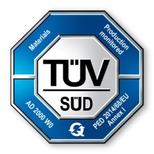 Rinnovo certificazione AD 2000-W0 e PED con TÜV SÜD